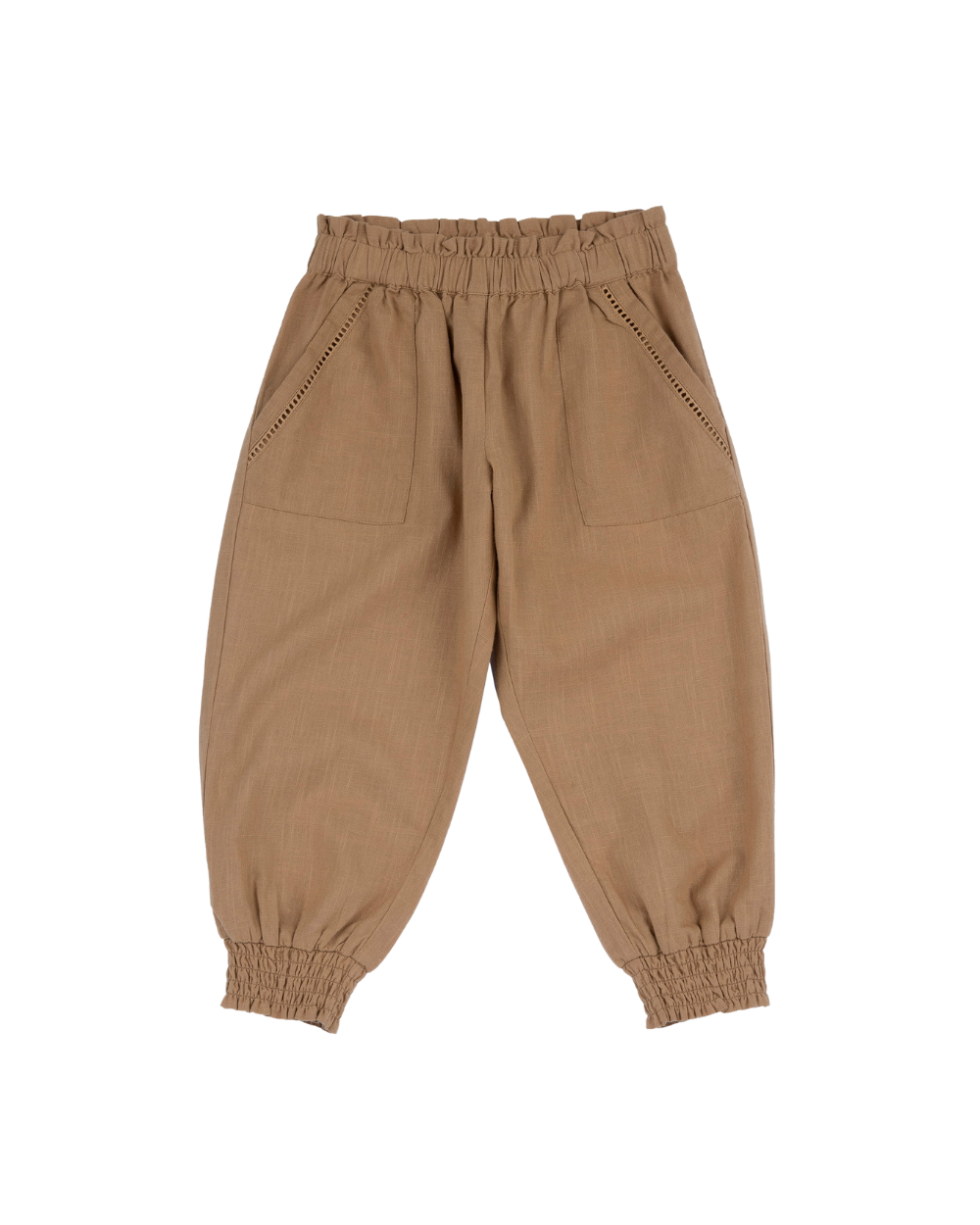 Calças Baloon Efeito Linho