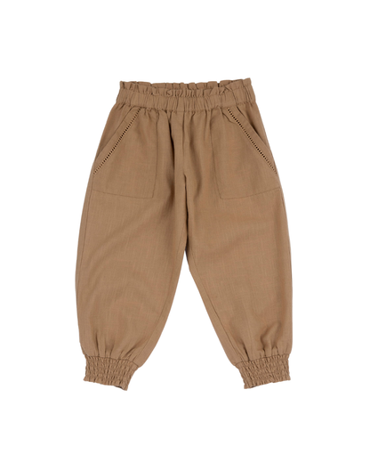 Calças Baloon Efeito Linho