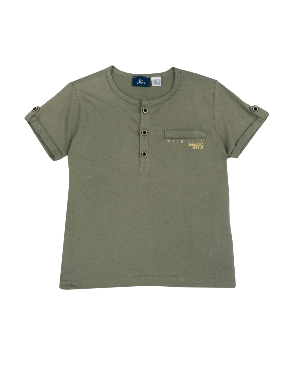 T-shirt de Algodão Verde Seco