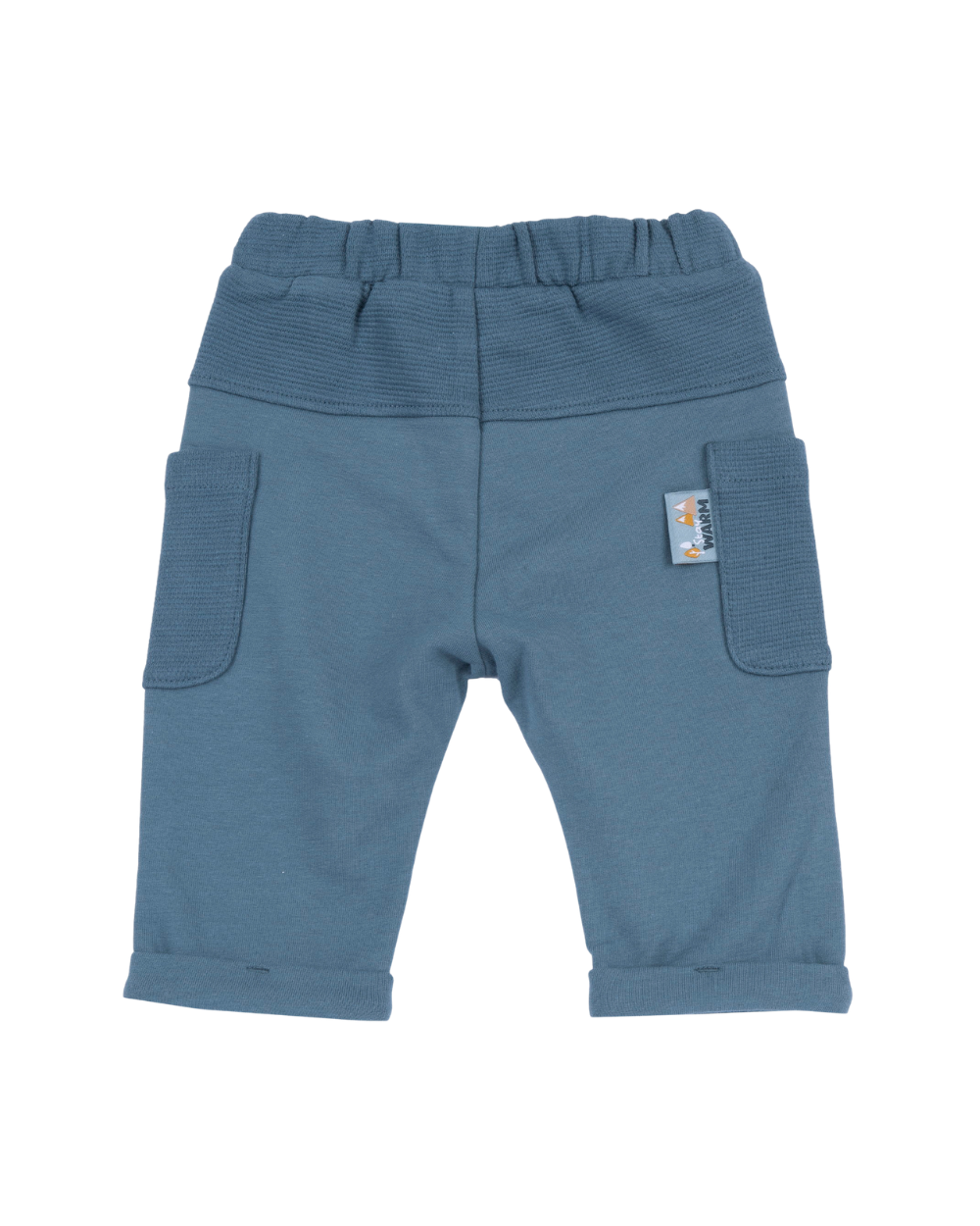 Calças de Algodão Bolso Canelado