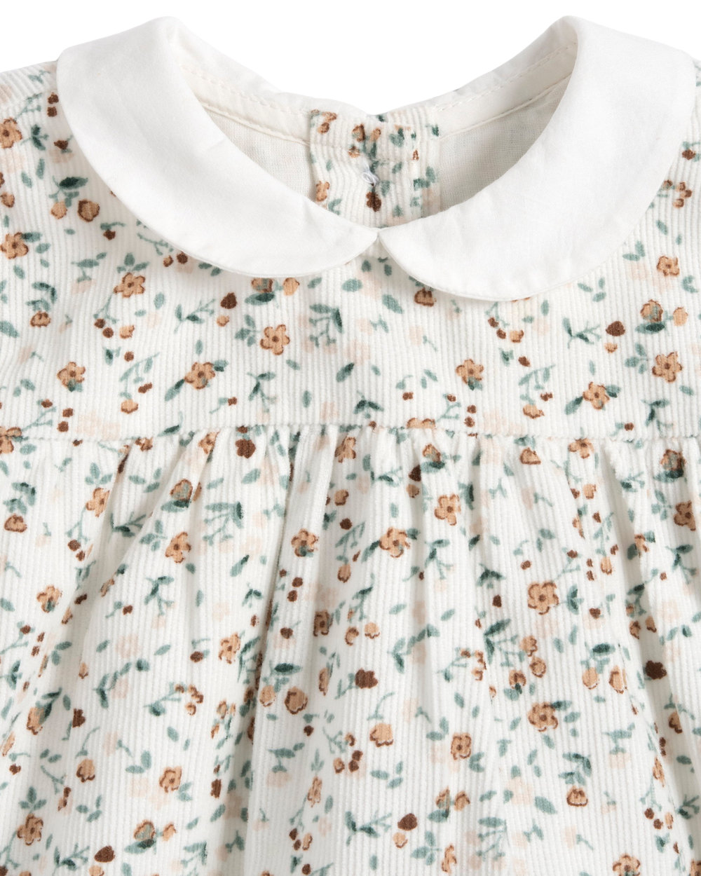 Vestido com Tapa Fraldas Estampado Flores