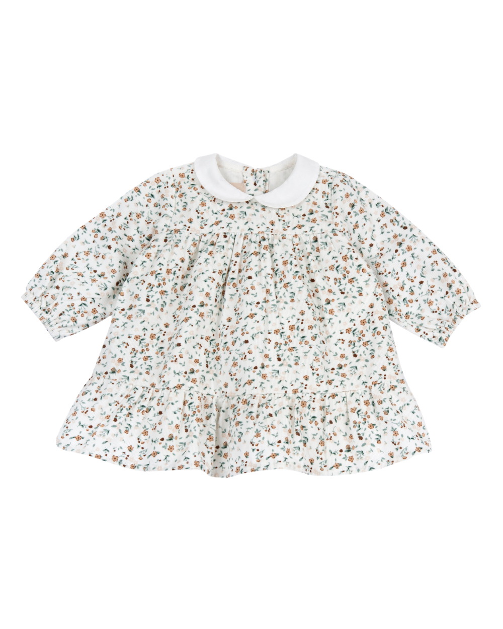 Vestido com Tapa Fraldas Estampado Flores