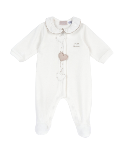 Babygrow Branco Corações