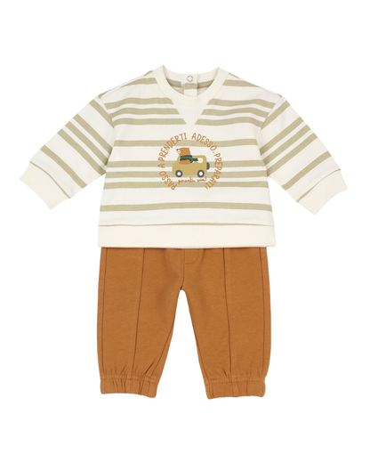 Conjunto Calças/Sweat Riscas