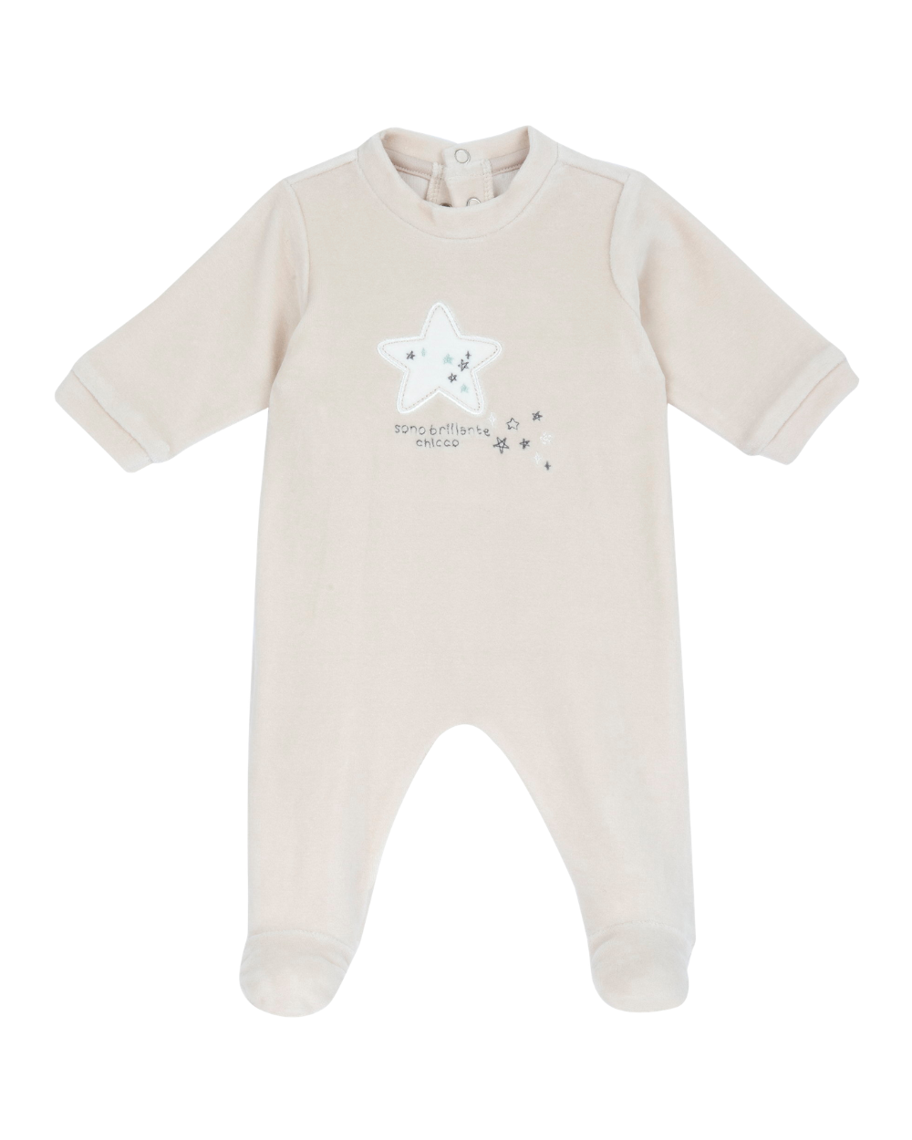 Babygrow de Veludo Abertura Costas