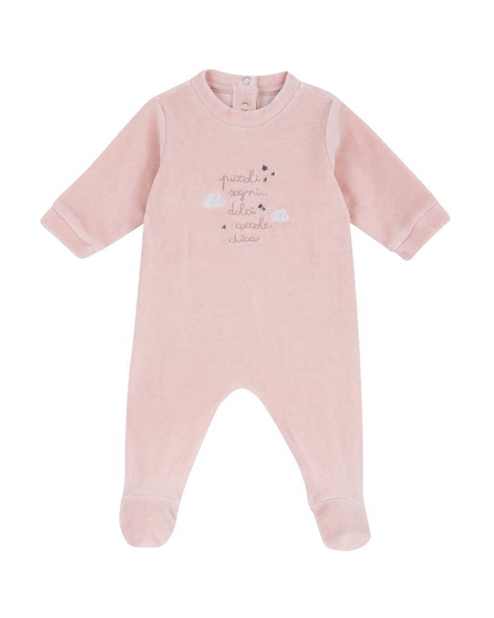 Babygrow de Veludo Abertura Costas