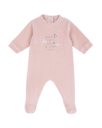 Babygrow de Veludo Abertura Costas