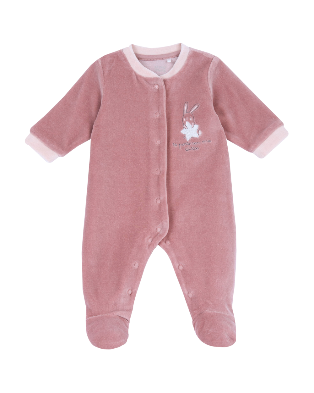 Babygrow de Veludo Abertura à Frente