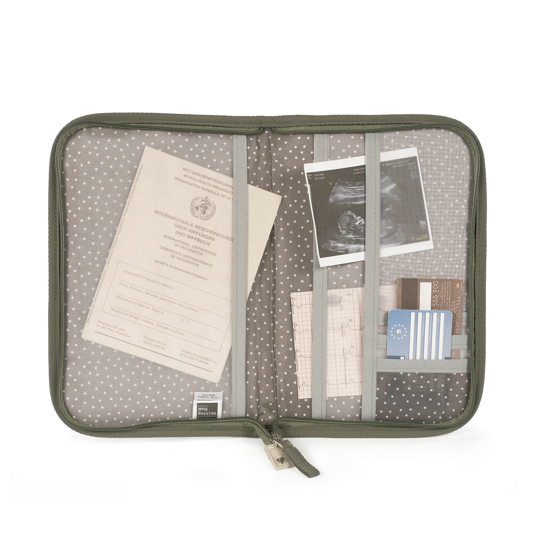 Porta Documentos Hearts Poppy Moss