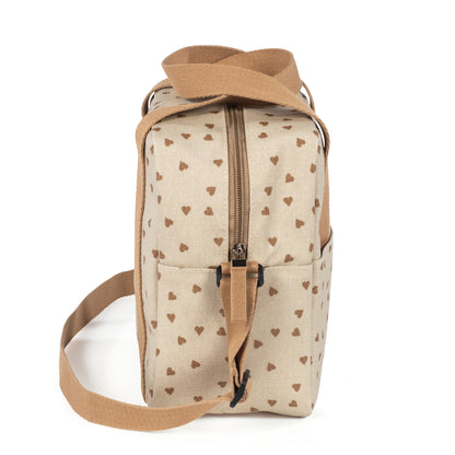 Lancheira Hearts Poppy Cinnamon
