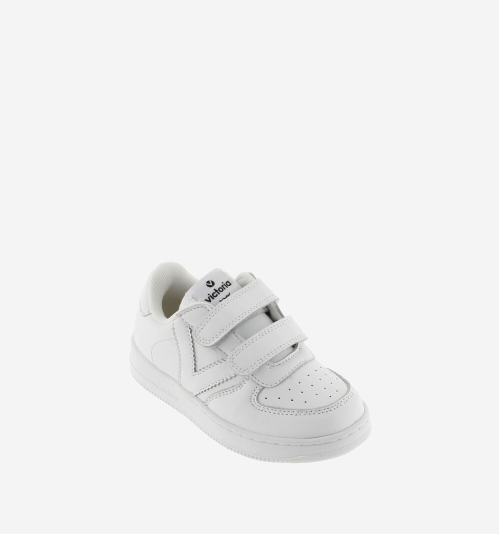 White Sneakers with Velcro Straps &quot;V&quot;