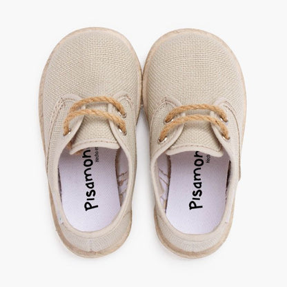 Linen Bluchers with Laces