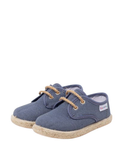 Linen Bluchers with Laces