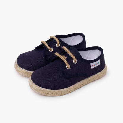 Linen Bluchers with Laces