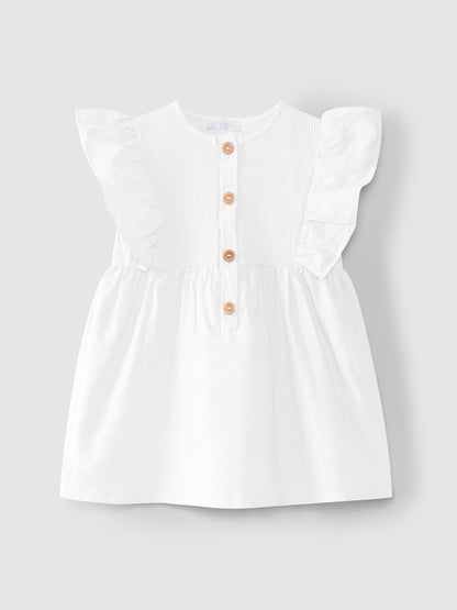 Blusa com Mangas de Folho