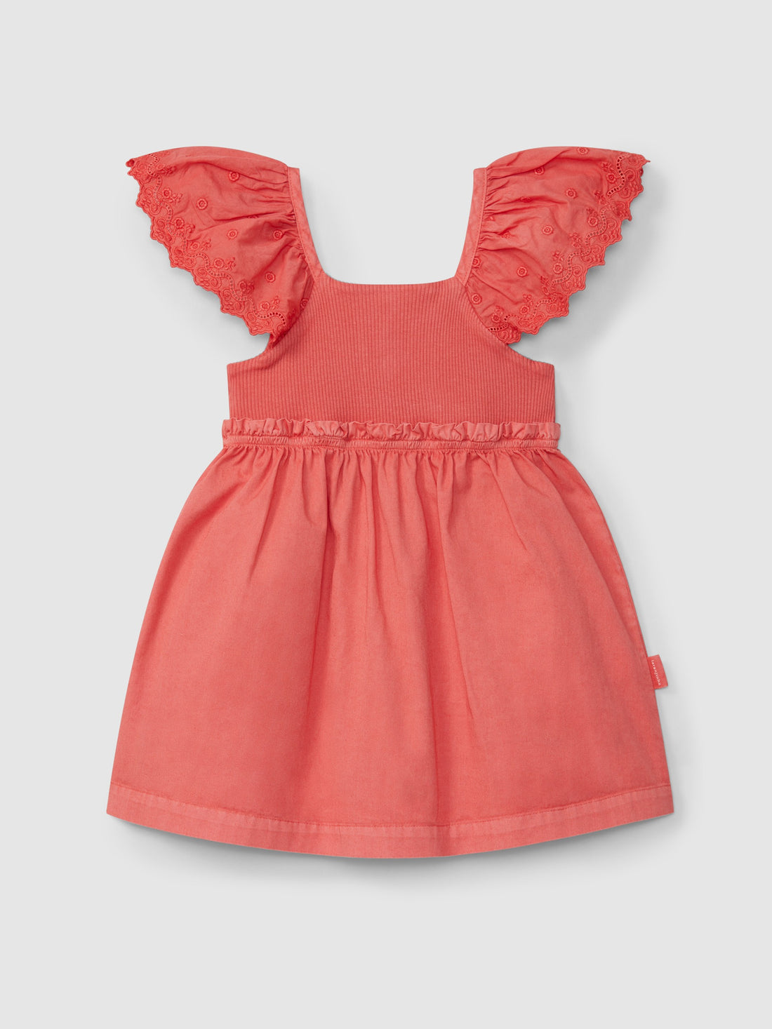 Vestido Mangas em Bordado Inglês