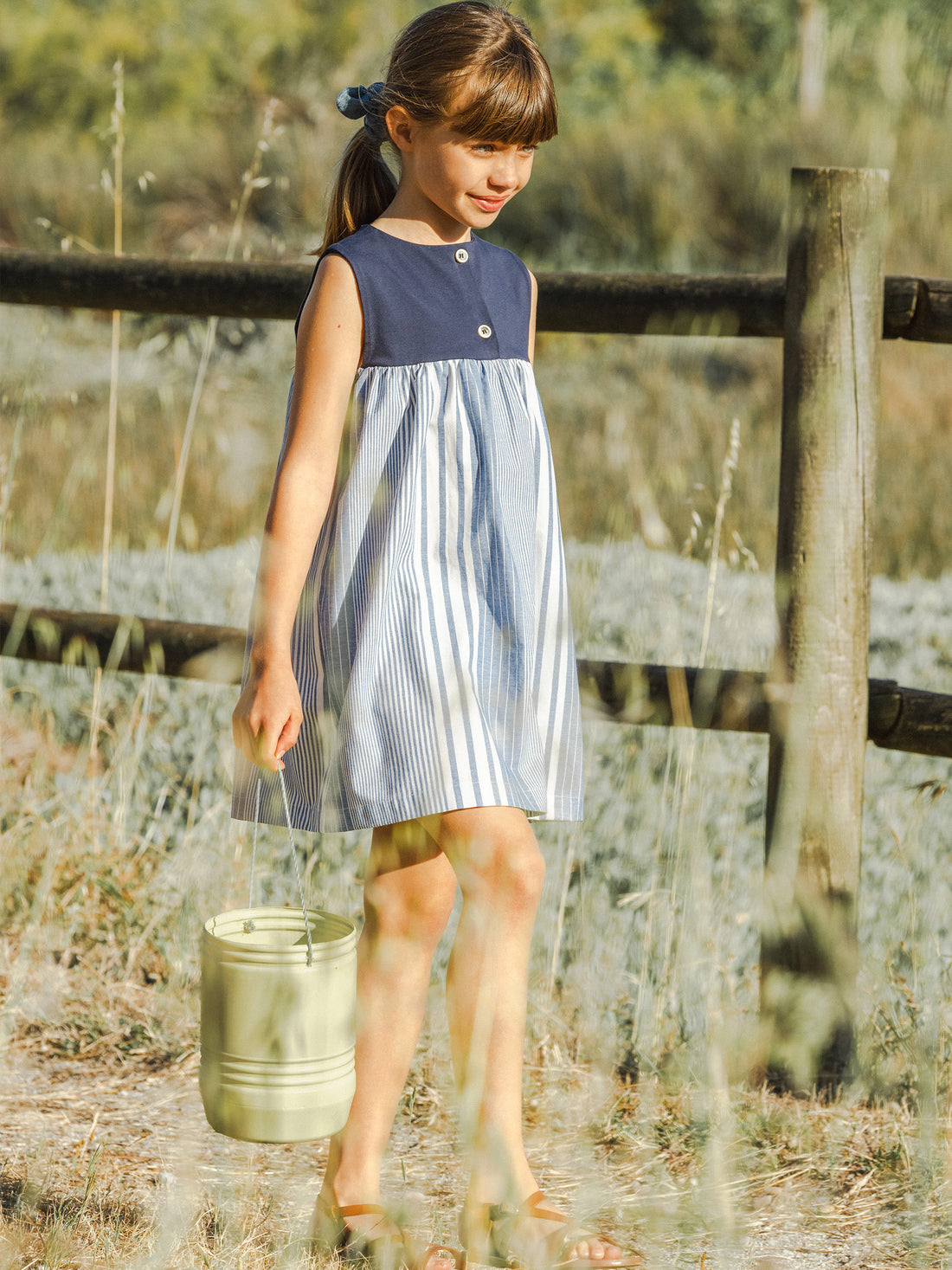 Vestido de Riscas Irregulares