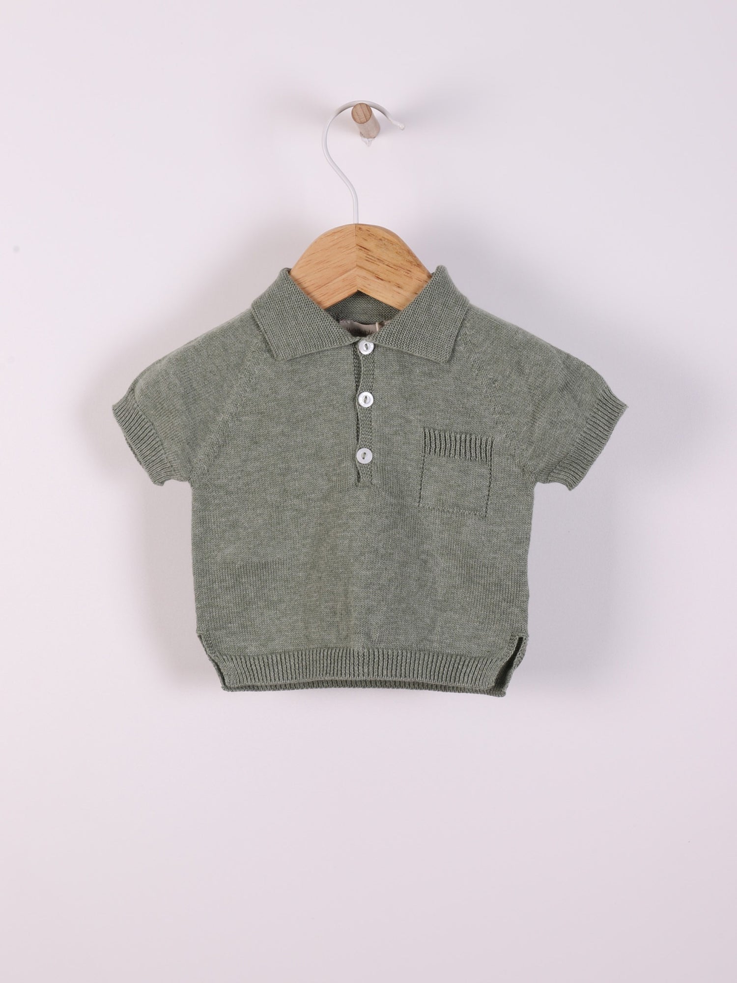 Polo knitted in organic cotton