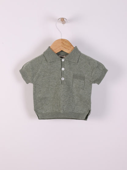 Polo knitted in organic cotton