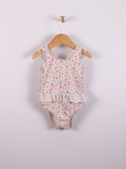Vibrant Floral Print Swimsuit