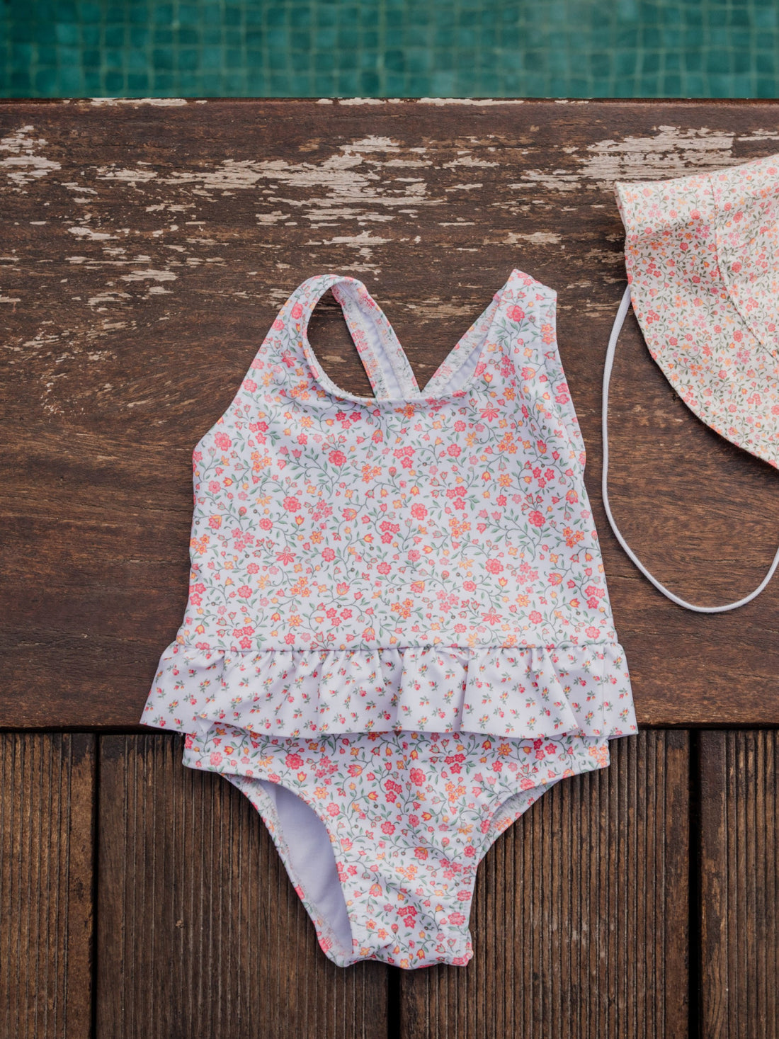Vibrant Floral Print Swimsuit