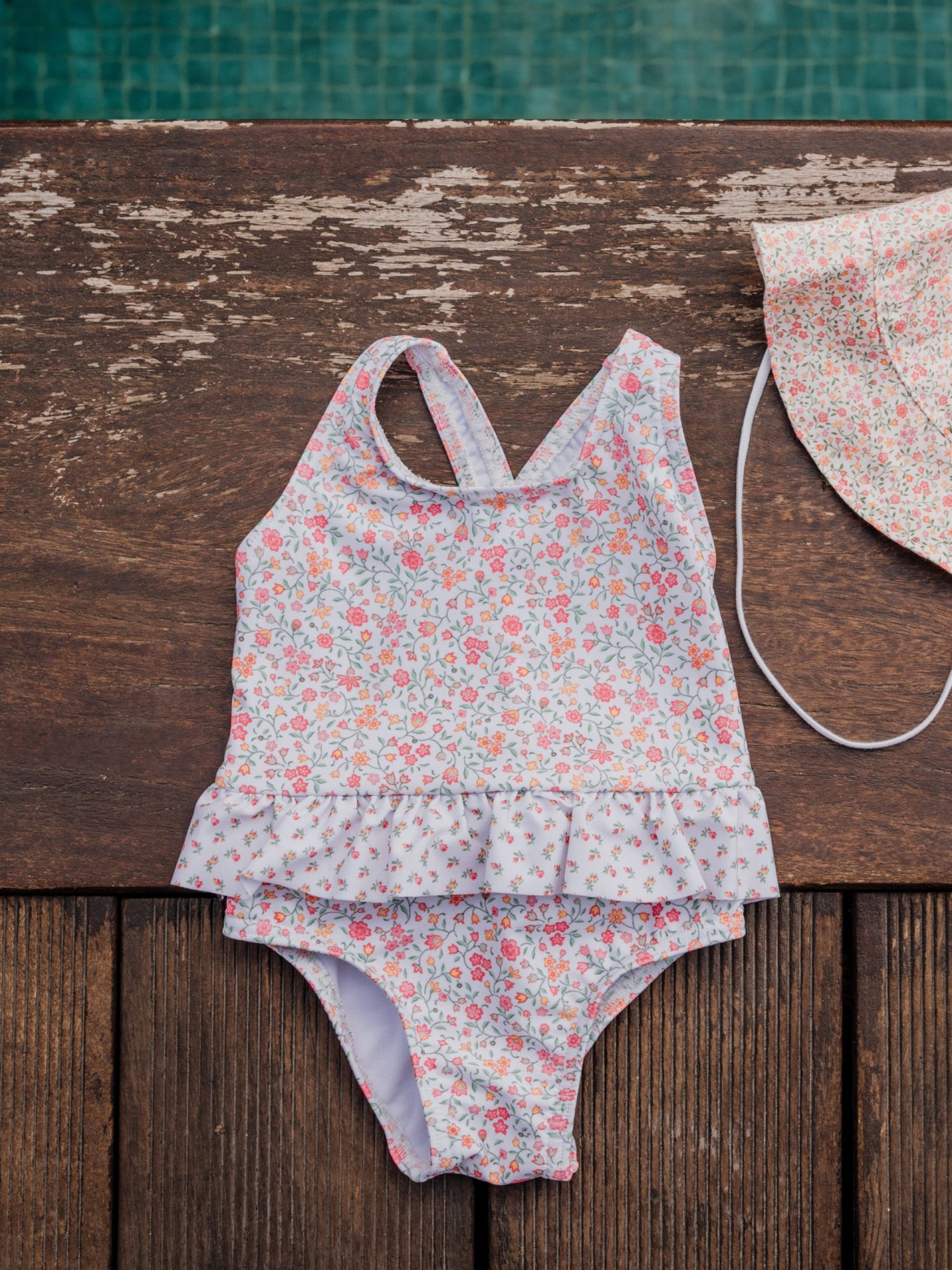 Vibrant Floral Print Swimsuit