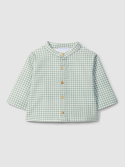 Camisa Gola Mao Bombazine Xadrez Vichy