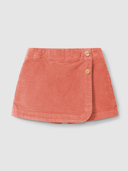 Pull-up Corduroy Short Skirt