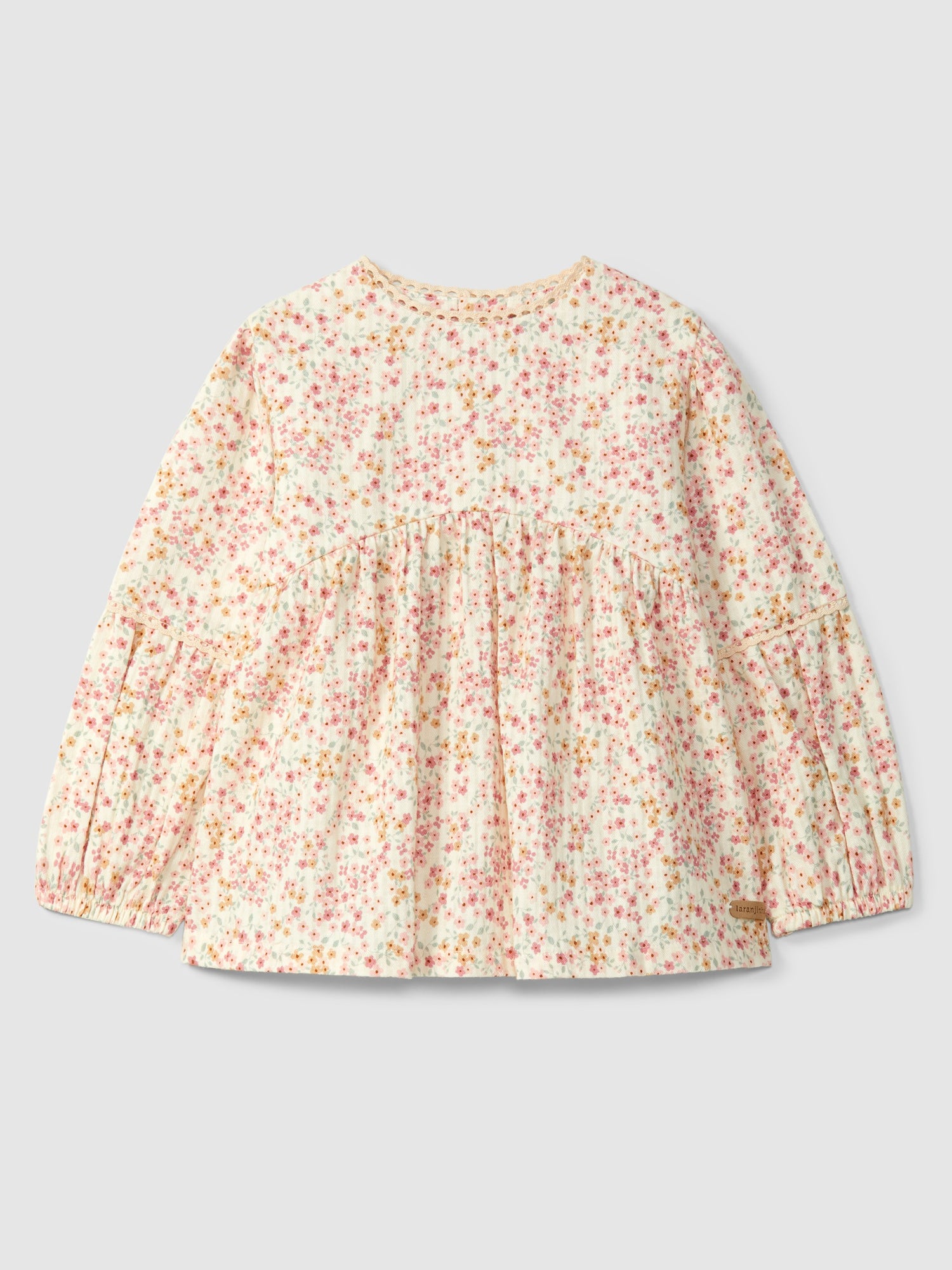 Floral Blouse with Lace Details