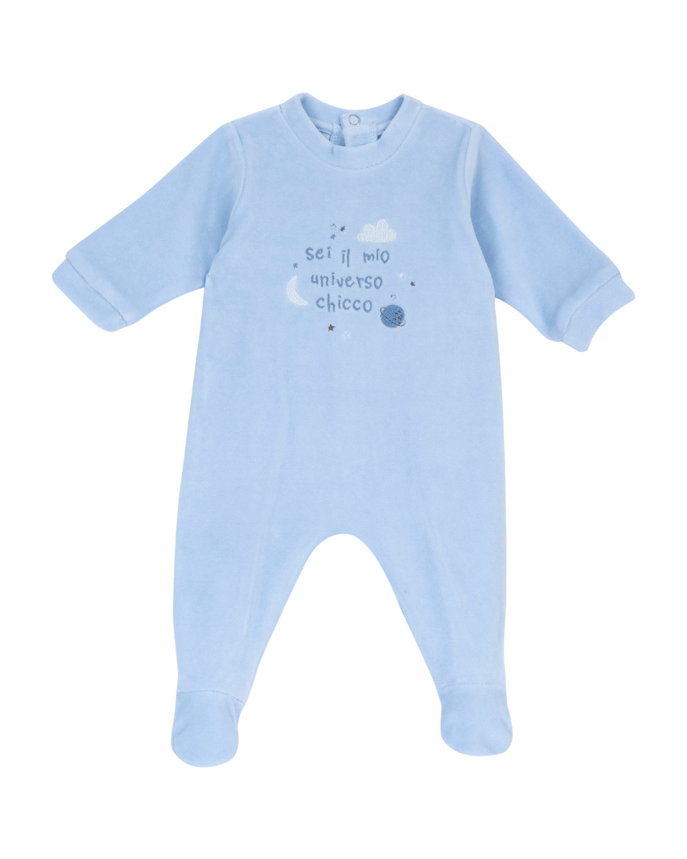 Babygrow de Veludo Abertura Costas