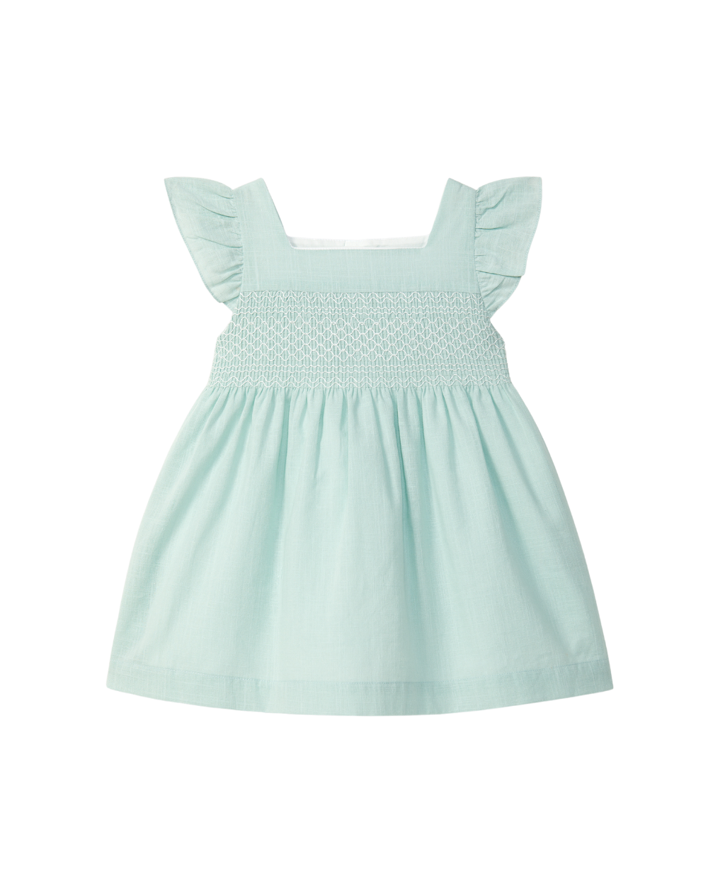 Vestido Algodão Texturado Smocks