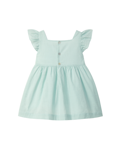 Vestido Algodão Texturado Smocks