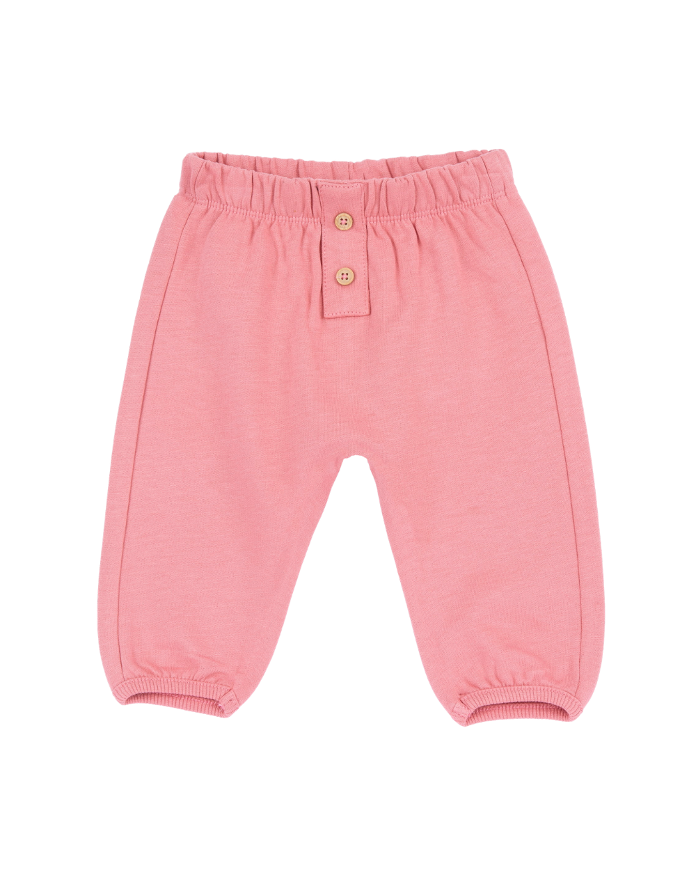 Calças de Algodão Cardado Rosa Forte