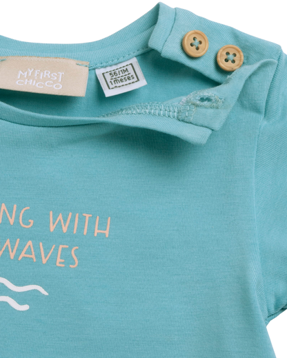 T-shirt de Algodão Estampado Marítimo