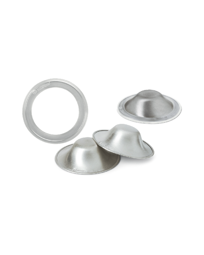 Mamilos de Prata + Anel de Silicone