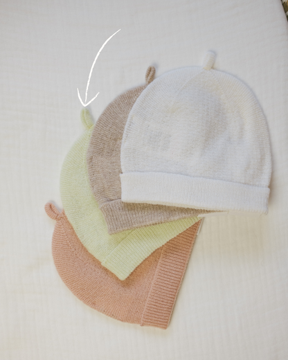 Gorro Tricotado em Lã Merino e Caxemira