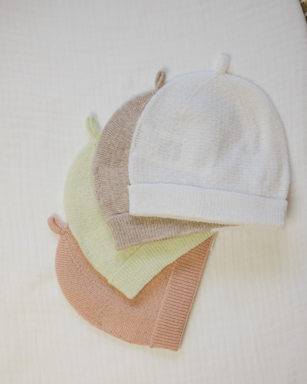 Gorro Tricotado em Lã Merino e Caxemira