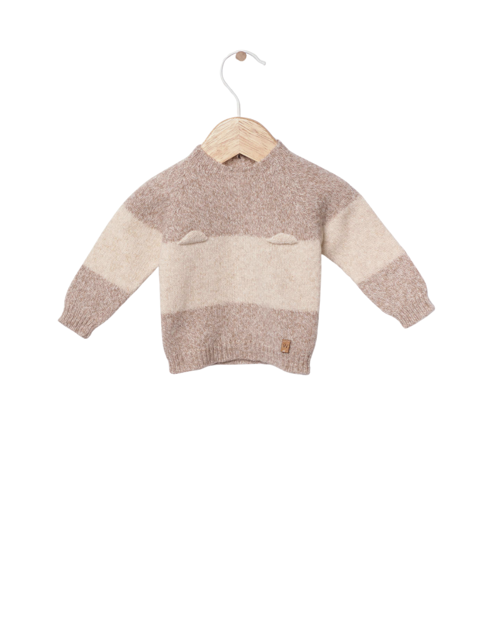 Camisola Ursinho Tricotada Lã Merino