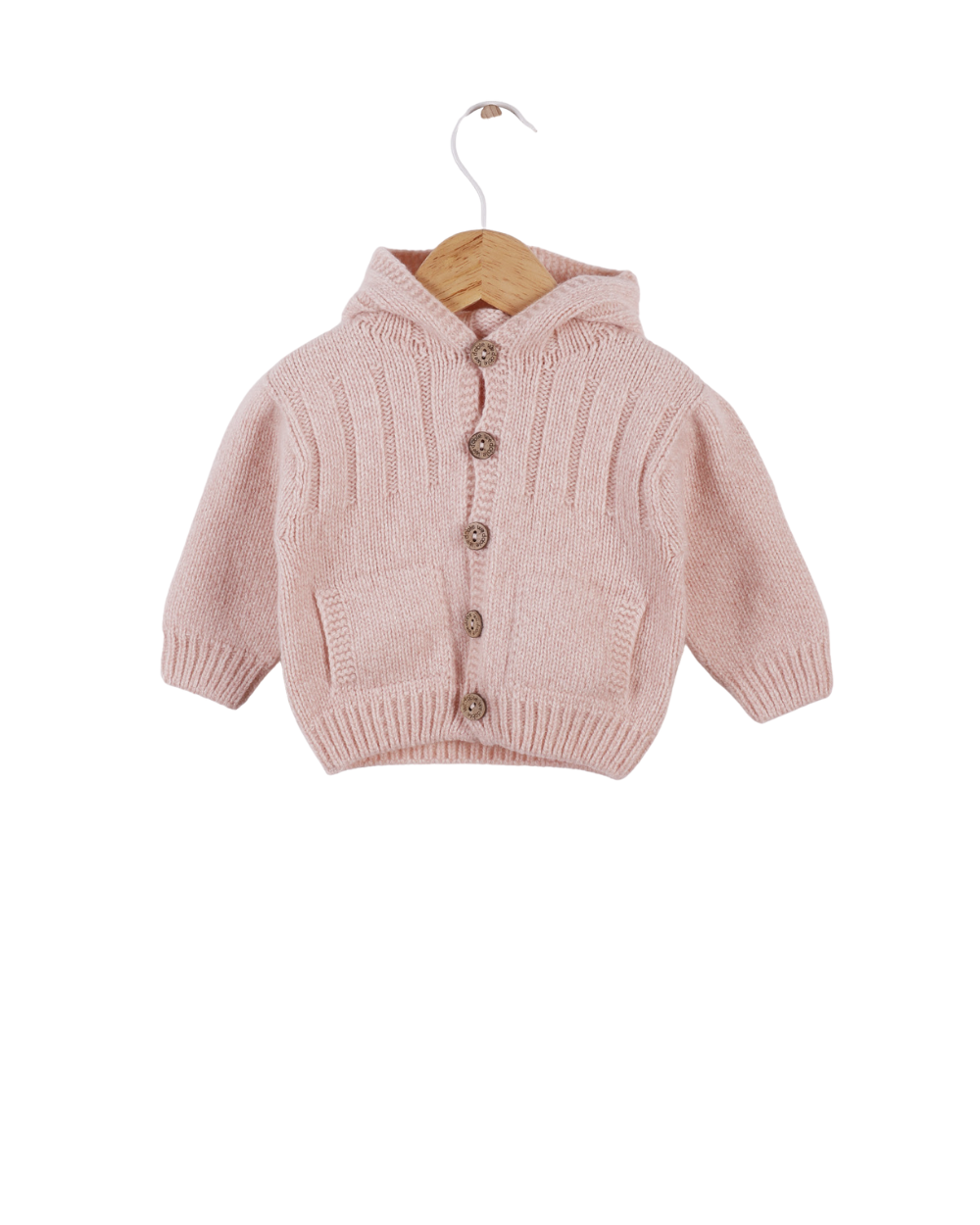 Merino Wool Knitted Hooded Jacket
