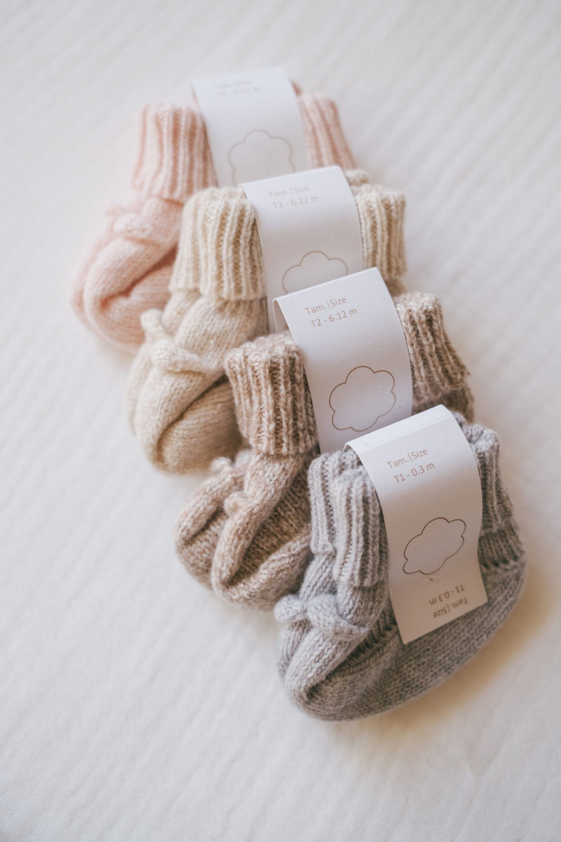Chaussons tricotés en laine mérinos