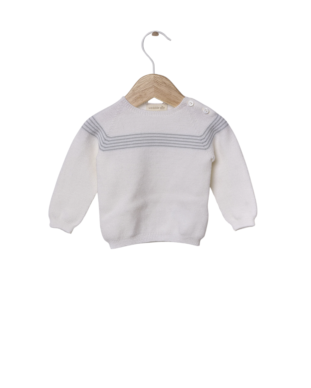 Camisola Riscas Tricotada em Lã Merino