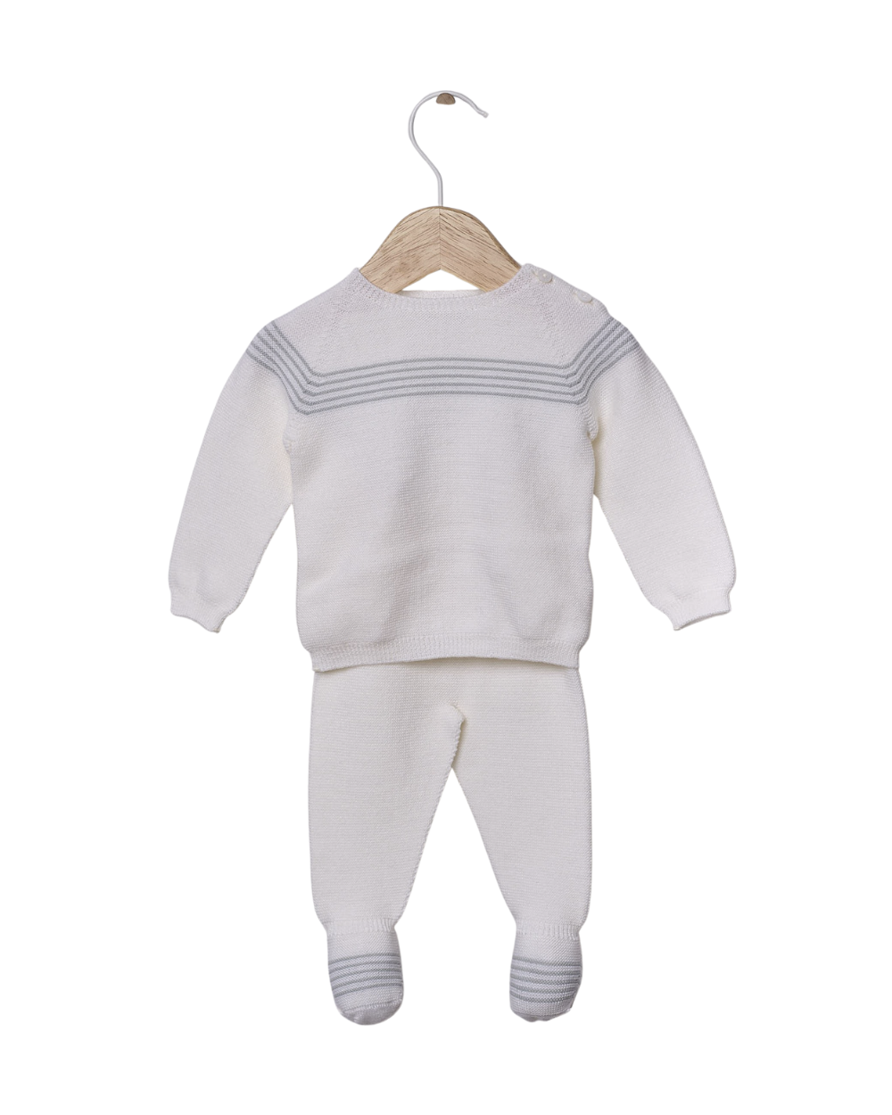 Camisola Riscas Tricotada em Lã Merino