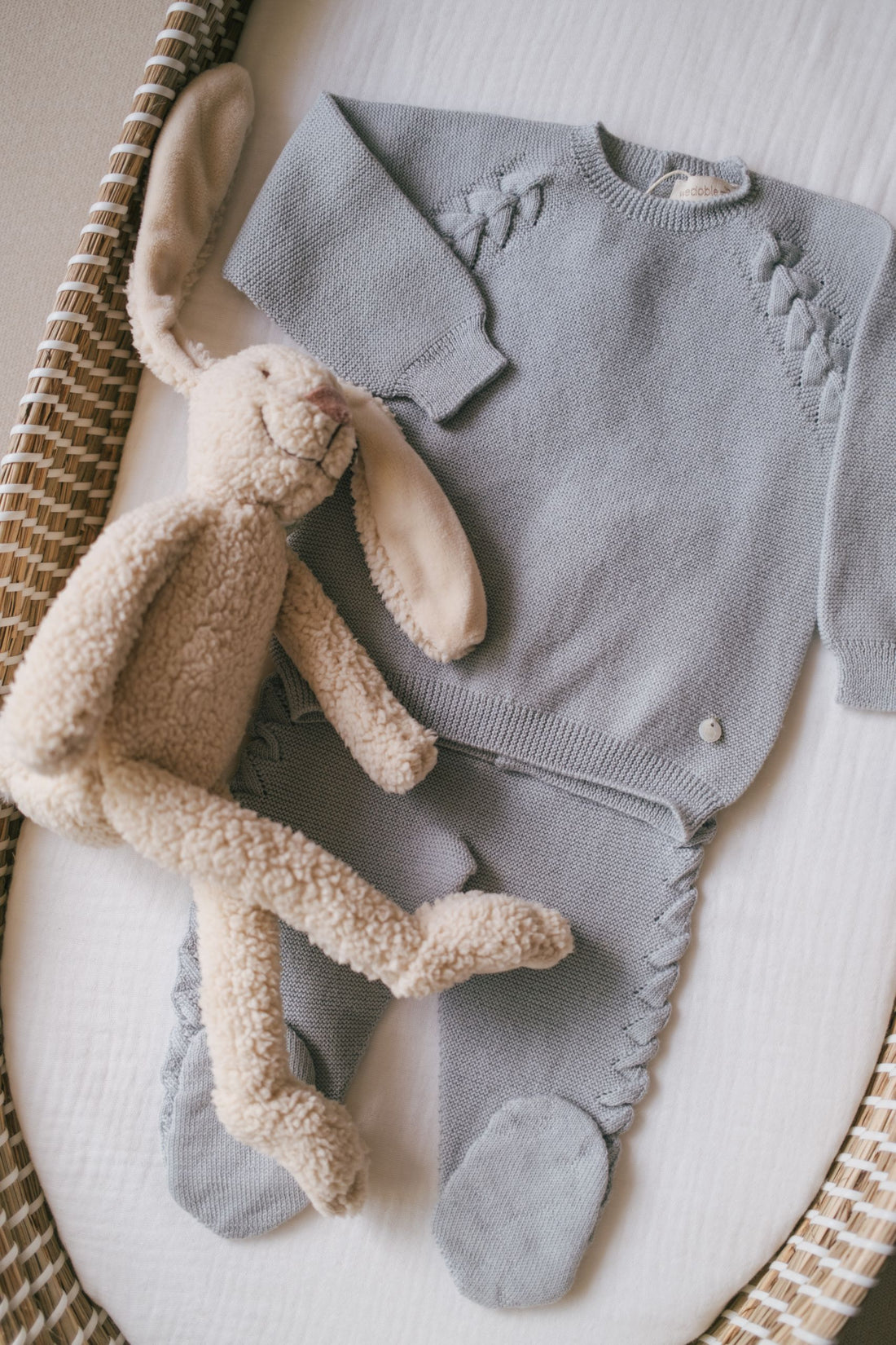 Pantalon à pieds tricoté