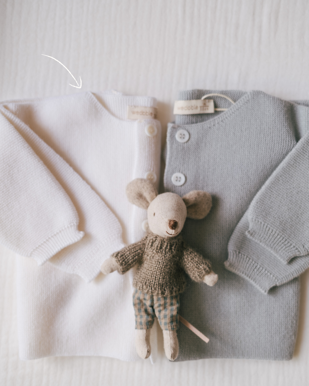 Manteau tricoté en laine mérinos