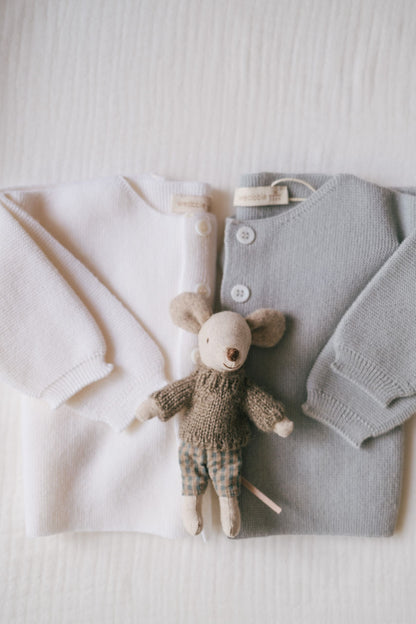 Manteau tricoté en laine mérinos