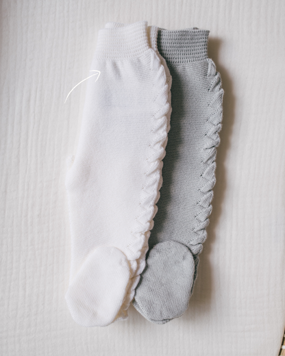 Pantalon à pieds tricoté
