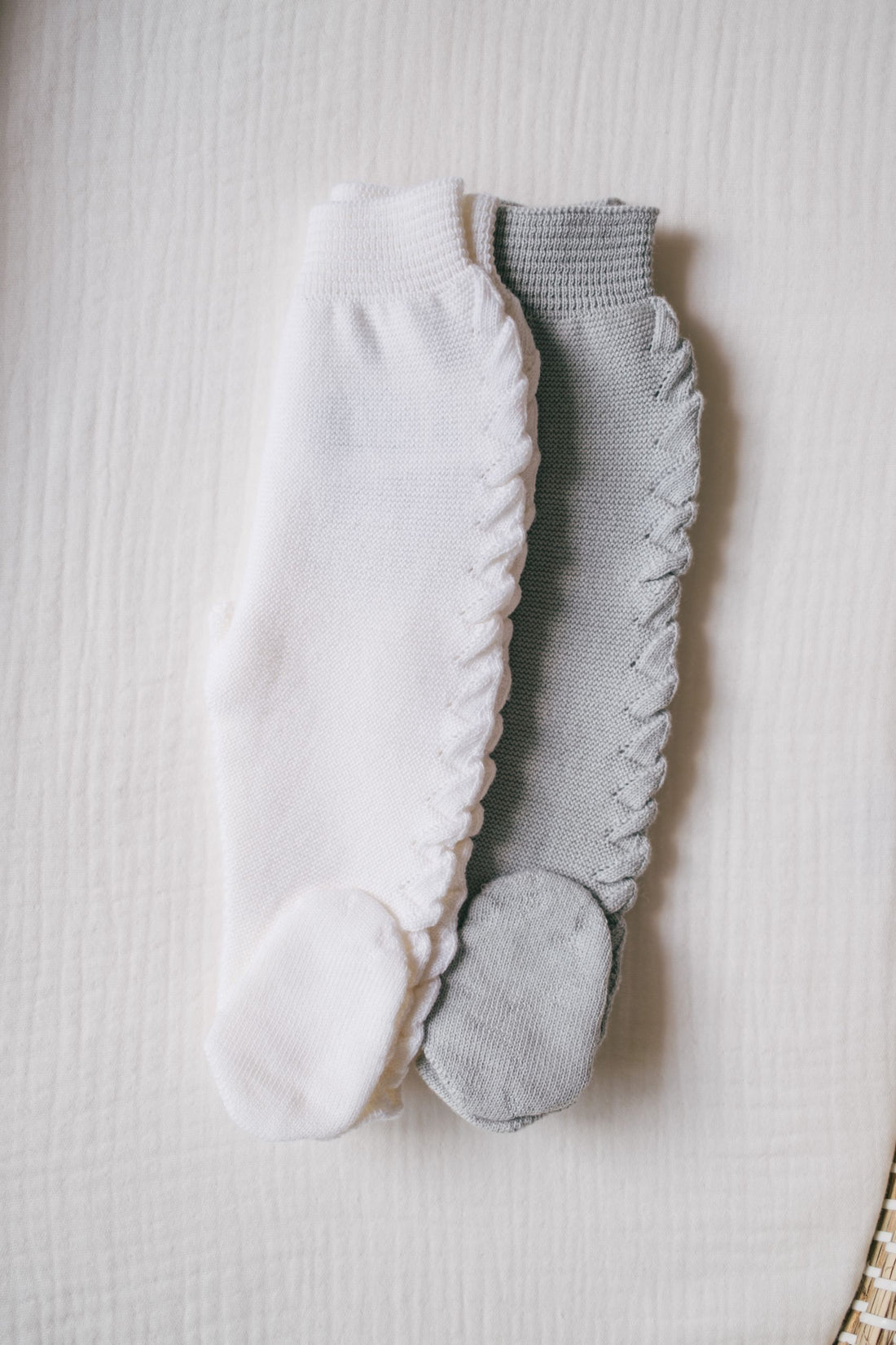 Pantalon à pieds tricoté