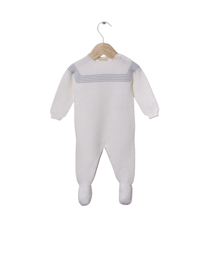 Babygrow Riscas Tricotado em Lã Merino