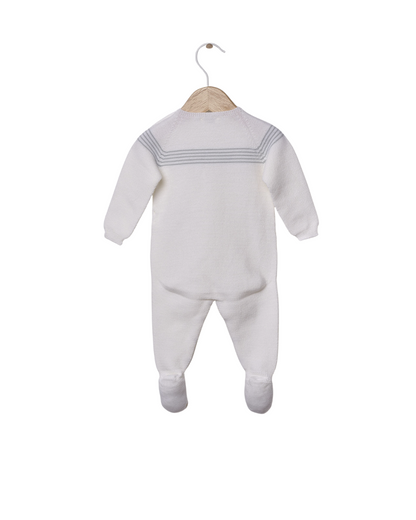 Babygrow Riscas Tricotado em Lã Merino
