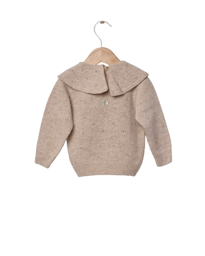 Camisola Gola Tricotada em Lã Merino